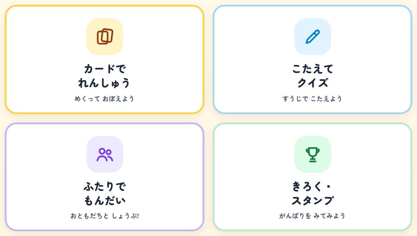 まん中の 4つの ボタン